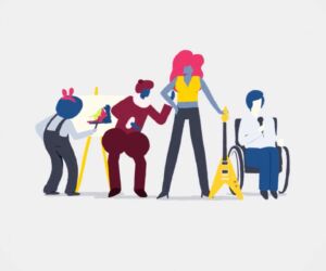 People traveling on the airport.
(man, people, illustration, teamwork, woman, cooperation, togetherness, squad, partnership, adult, friendship, success, business, silhouette, leadership, fun, art, vector, unity, love)
