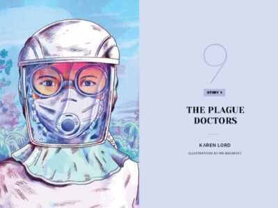Cover art for the issue of magazine.
(STORY 9 THEPLAGUE DOCTORS KARENLORD ILLUSTRATIONS BY NIV BAVARSKY,graphic design, no person, retro, man, fun, illustration, creativity, artistic, people, isolated, art, woman, eye, paper, funny, cute, futuristic, young, fashion, design)
