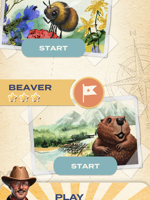 The game is a fun way to introduce your kids to the world of bears.
(START BEAVER mmm START PLAY various Ar,illustration, paper, bill, nature, retro, card, post, old, animal, man, sketch, outdoors, art, vintage, sky, square, fun, print, picture frame, people)